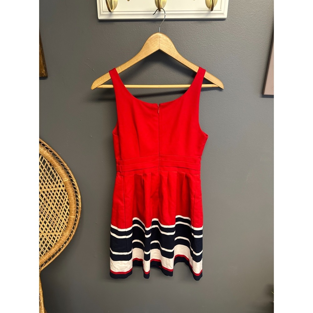 The Limited Dress Womens Size 0 Red Fit Flare Sailor Nautical Summer Casual - Picture 4 of 4
